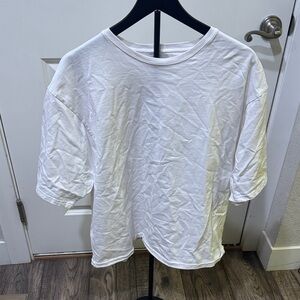 Elegant White Short Sleeve Women's Tee